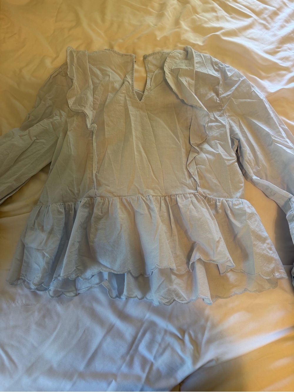 Professional Blouse with Ruffles - Picture 3 of 4